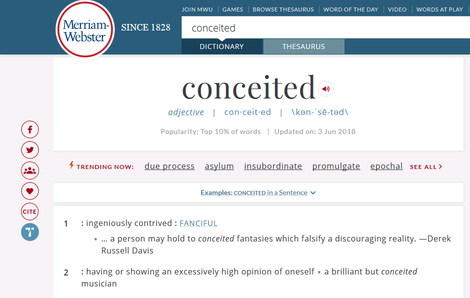DictionaryConceited